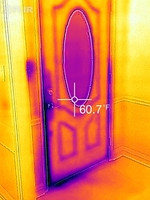 Thermal image of front door