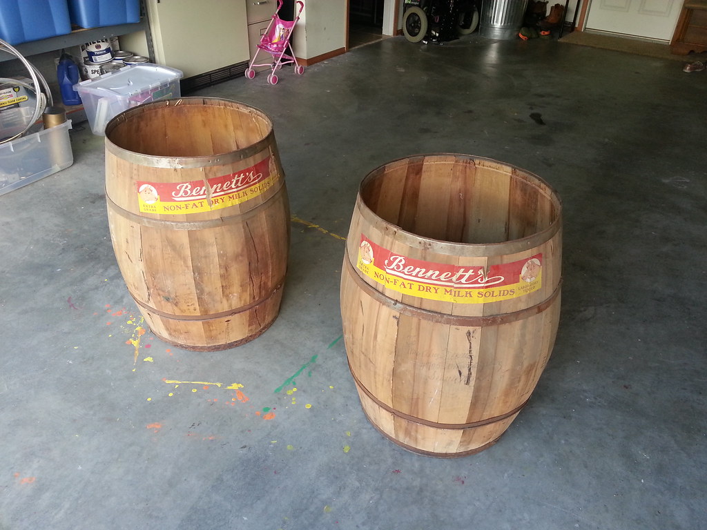 Barrels before refinishing