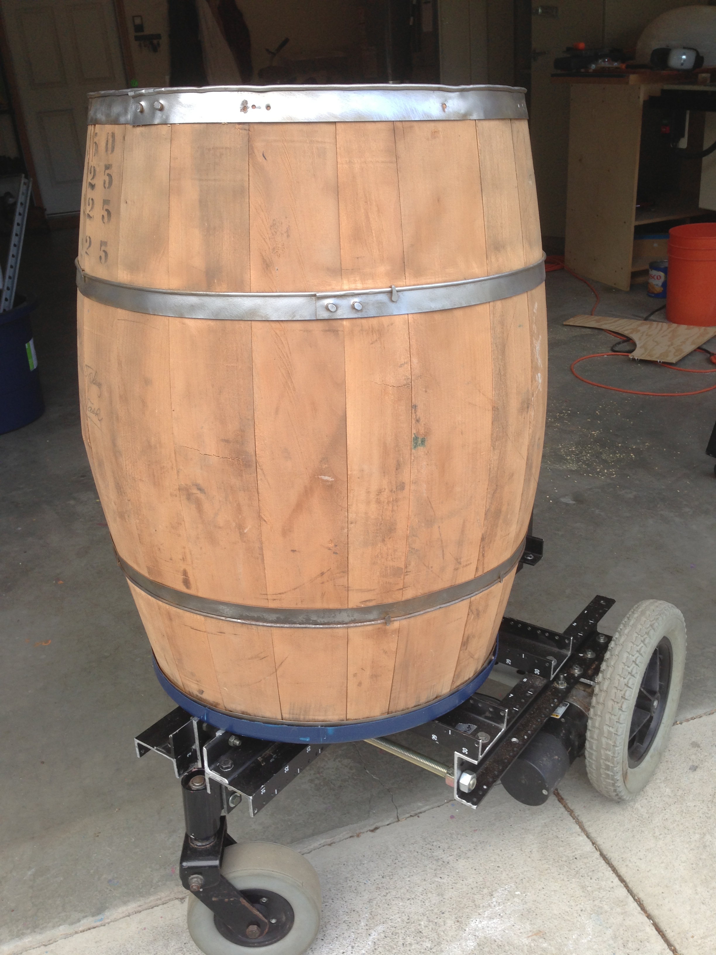 Cleaned up barrel on base